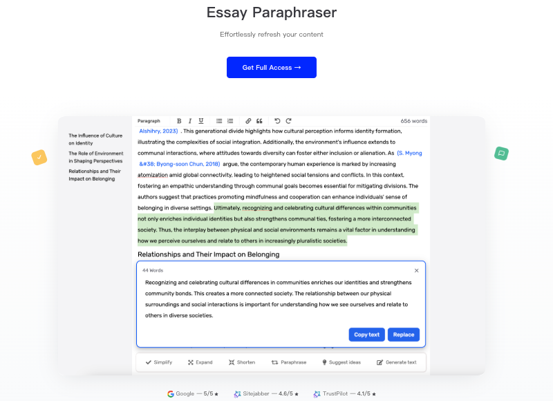 Essay Paraphraser